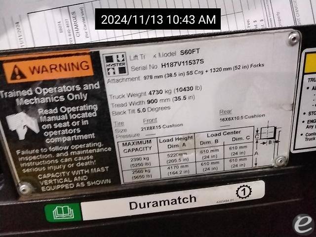 2018 Hyster S60FT LP Gas Forklift - 123Forklift
