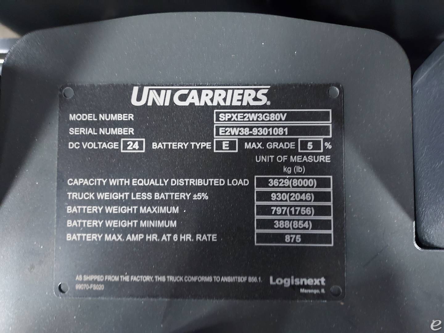 2023 Unicarriers SPXE80