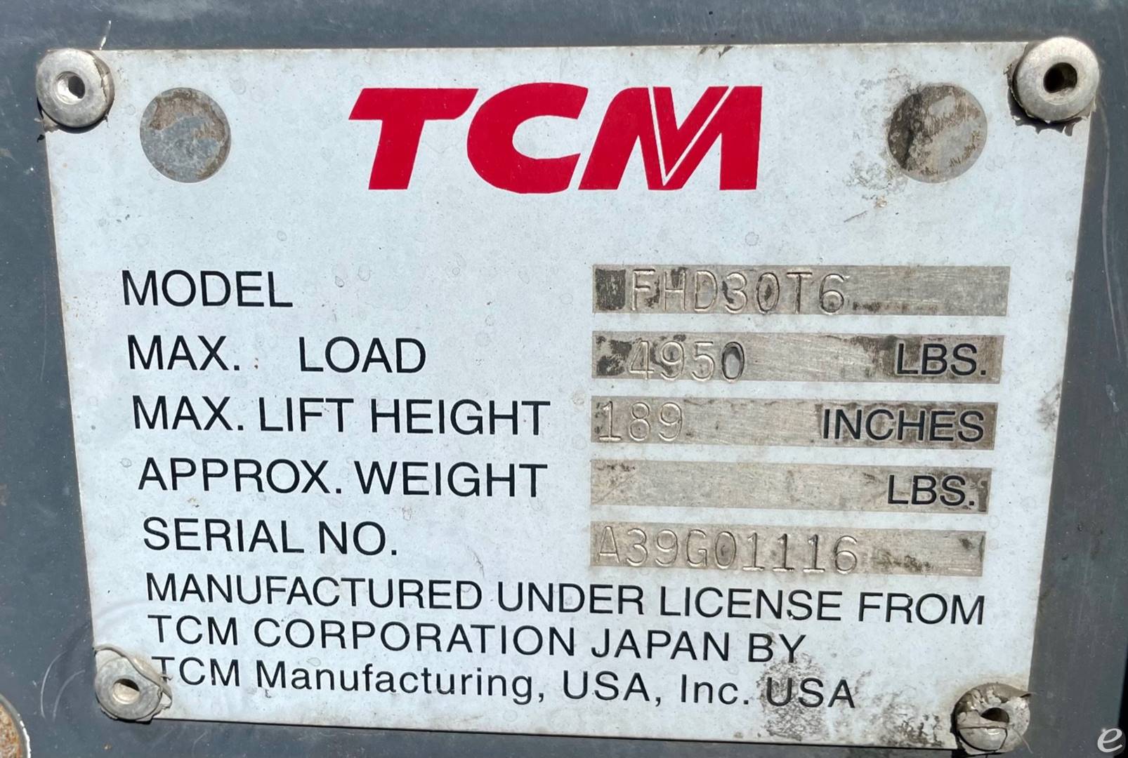 2005 TCM FHD30T6