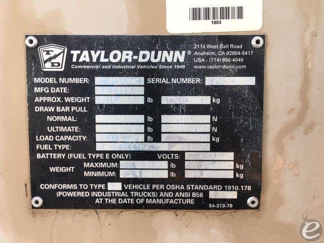 2009 Taylor Dunn ET150