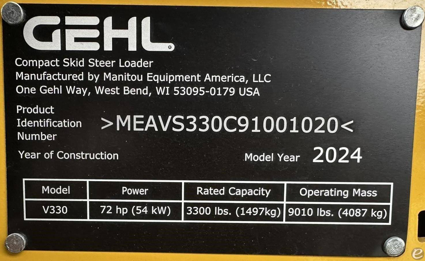 2024 Gehl V330