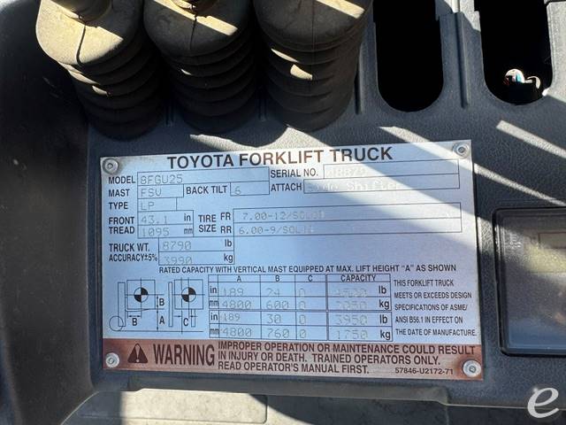 2013 Toyota 8FGU25