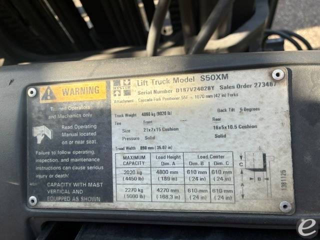 2001 Hyster S50XM