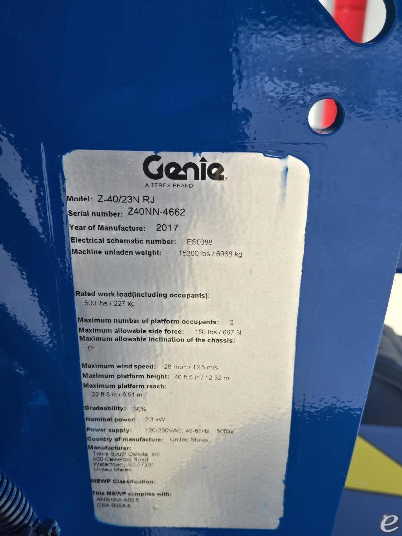 2017 Genie Z40/23N RJ