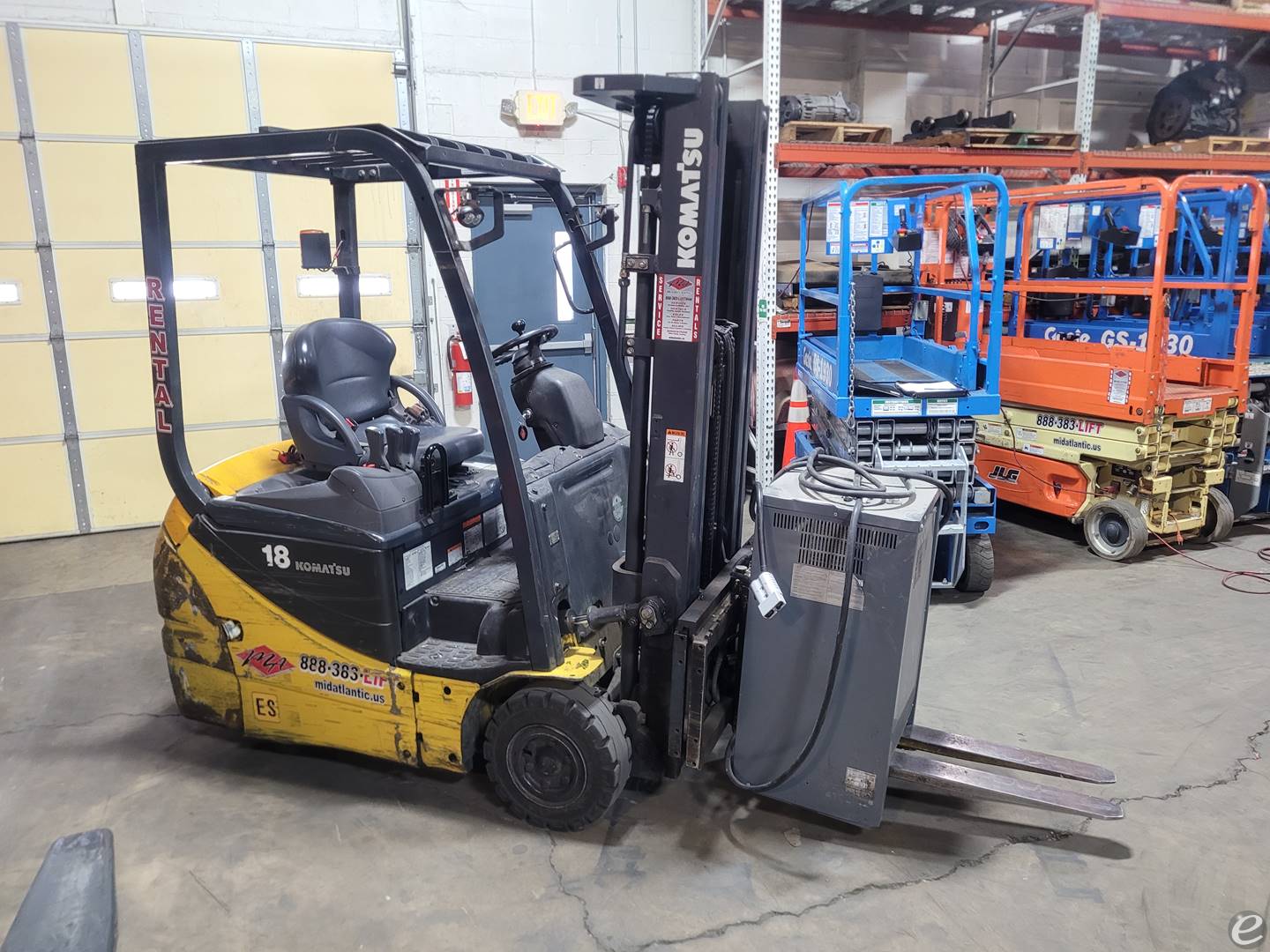 2014 Komatsu FB18MU-12 Electric Forklift - 123Forklift
