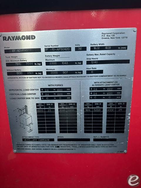 2010 Raymond EF 4D-R45TT