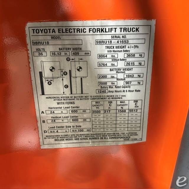 2021 Toyota 9BRU18