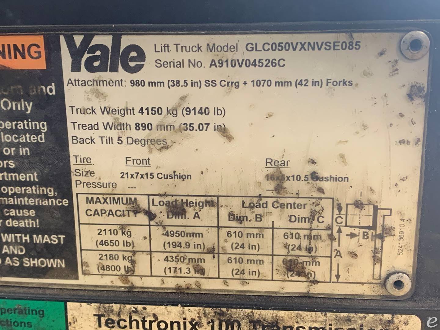 2005 Yale GLC050 Unavailable Forklift - 123Forklift