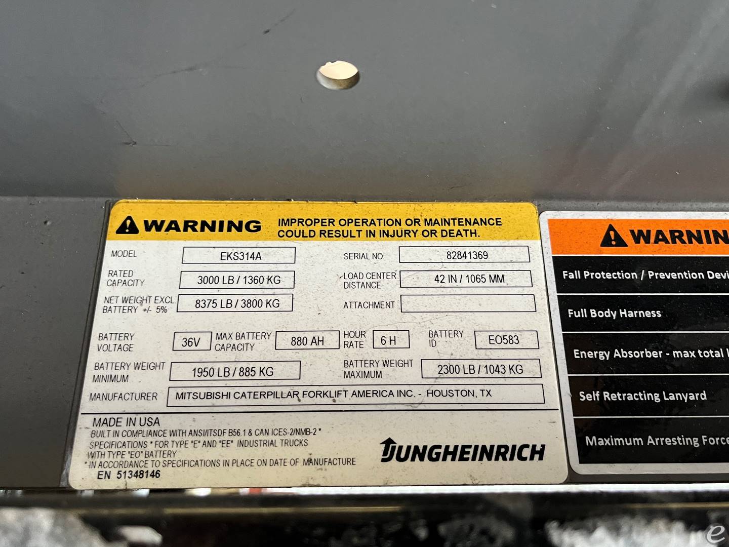 2019 Jungheinrich EKS314