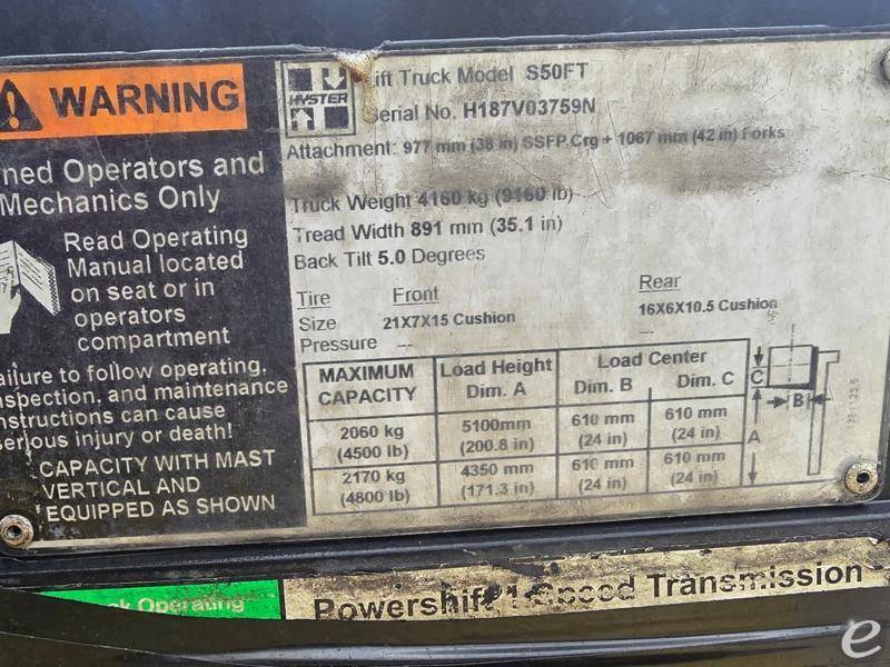 2015 Hyster S50FT