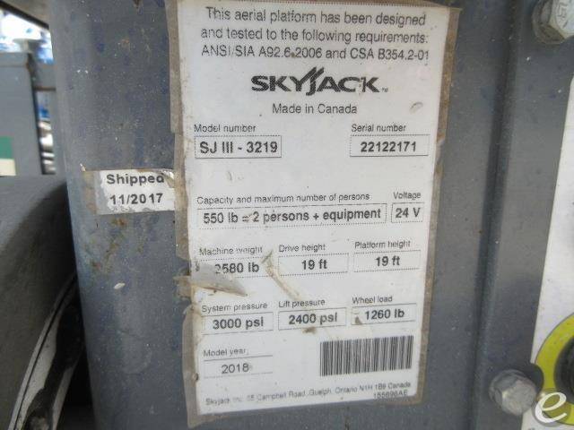 2018 Skyjack SJ3219