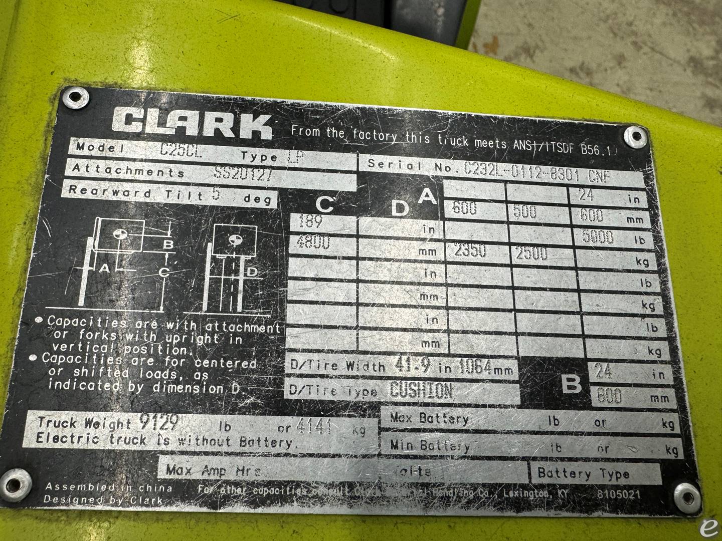 2018 Clark C25CL