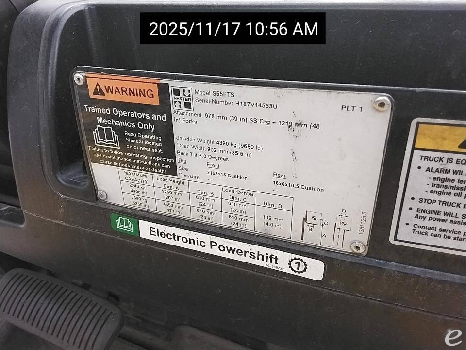 2020 Hyster S55FTS