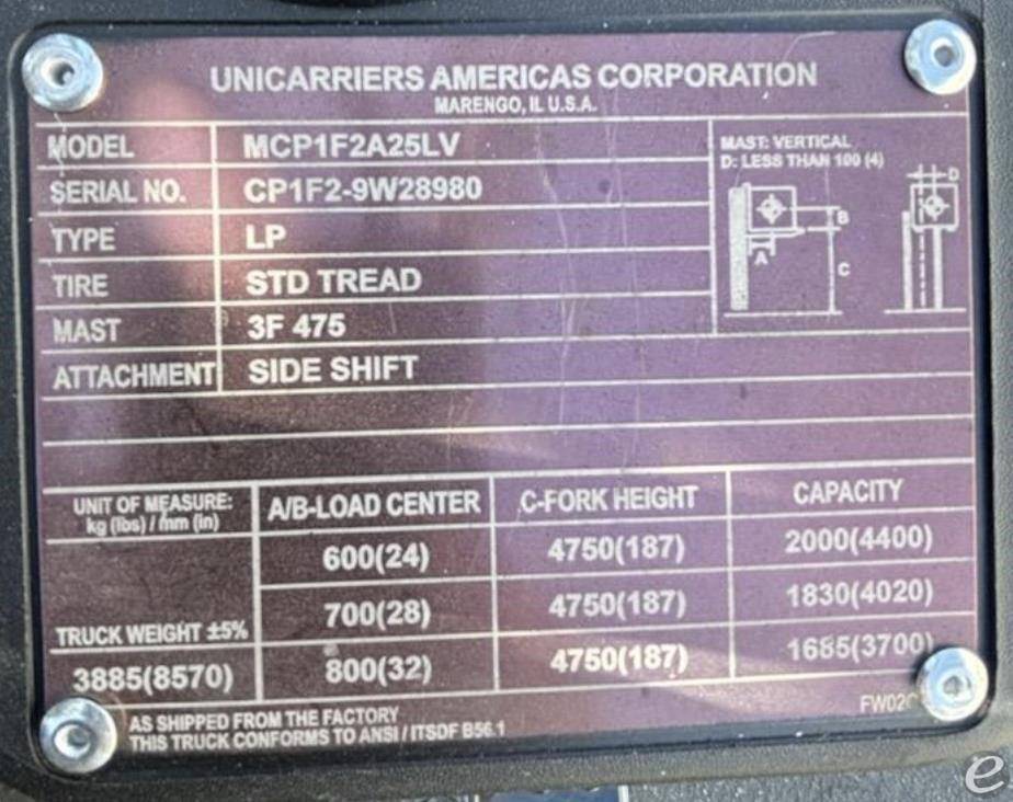 2018 Unicarriers CF50
