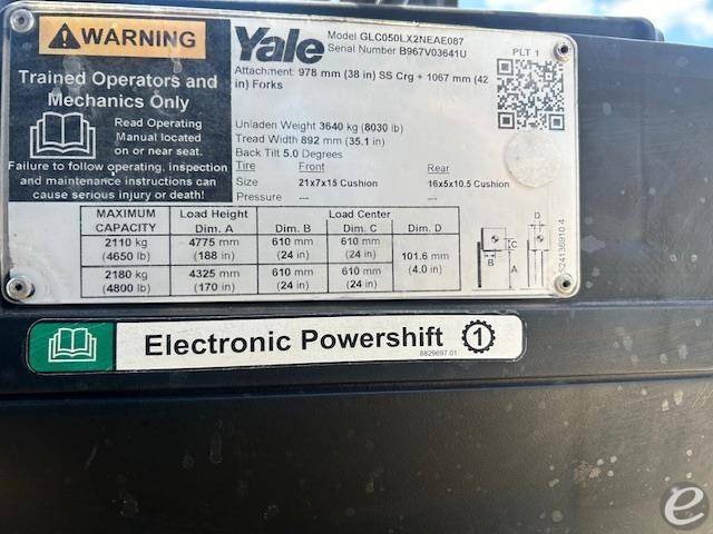 2020 Yale GLC050LX LP Gas Forklift - 123Forklift