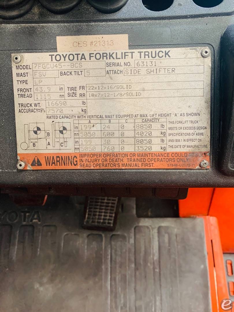 2007 Toyota 7FGCU45-BCS