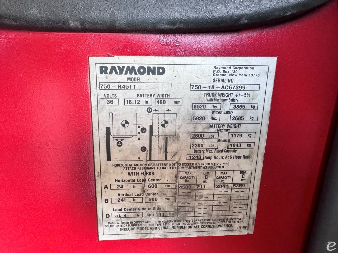 2018 Raymond 750-R45TT Electric Reach Truck - 123Forklift
