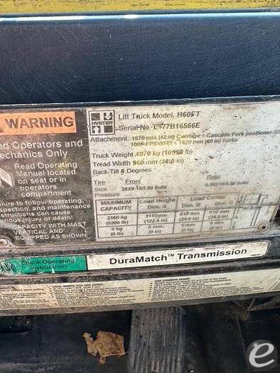 2007 Hyster H60FT LP Gas Forklift