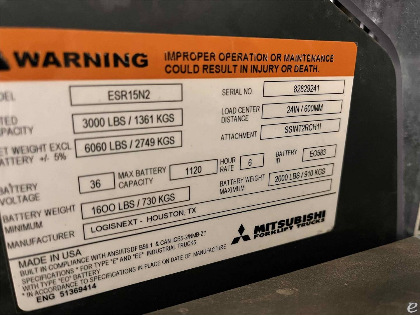 2023 Mitsubishi ESR15N