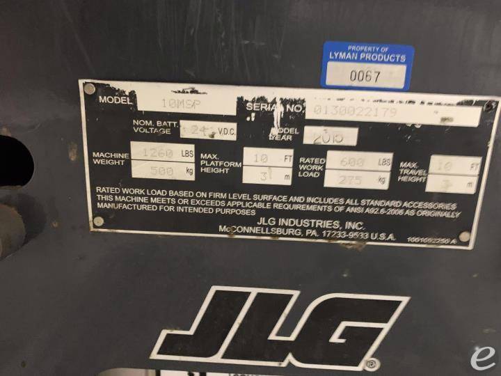 2015 JLG 10MSP
