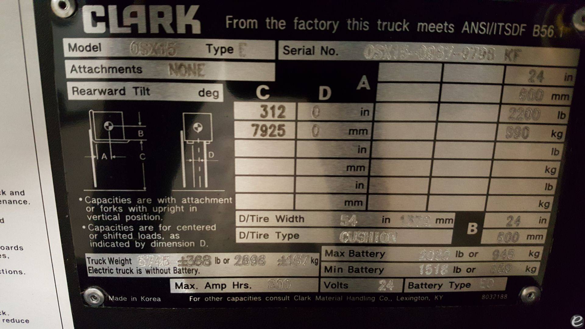 2019 Clark OSX15 Electric Order Picker - 123Forklift