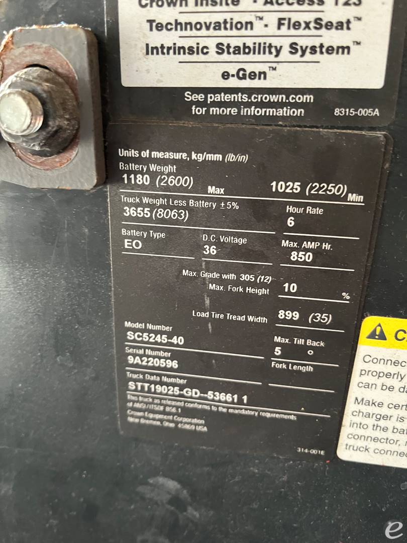 2015 Crown SC5245-40