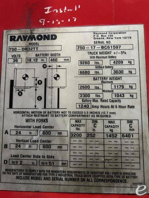 Raymond 750DR32TT
