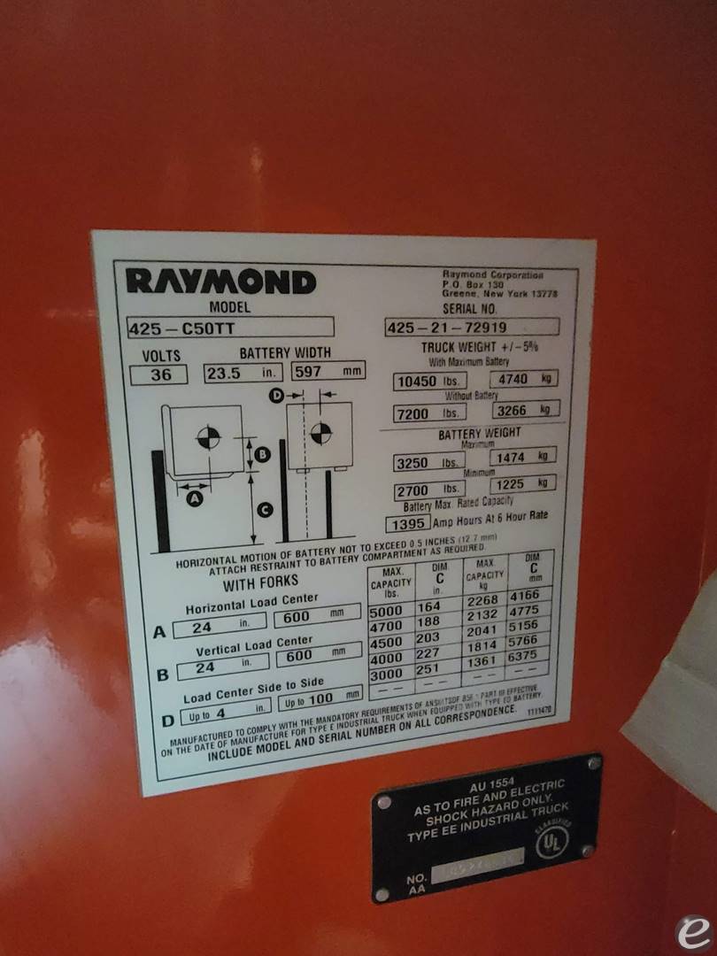 2021 Raymond 425-C50TT