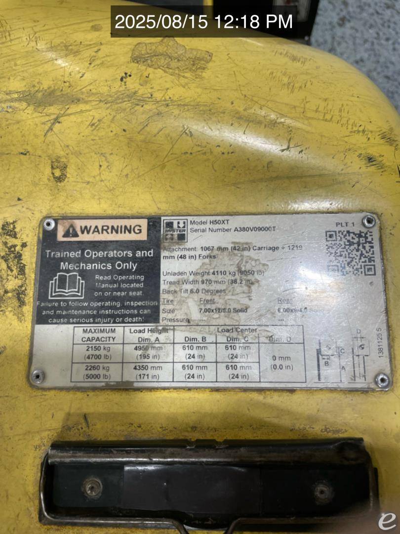 2019 Hyster H50XT