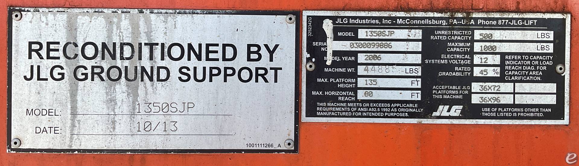 2013 JLG 1350SJP