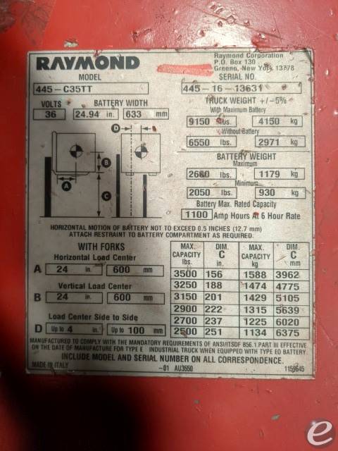 2016 Raymond 445-C35TT