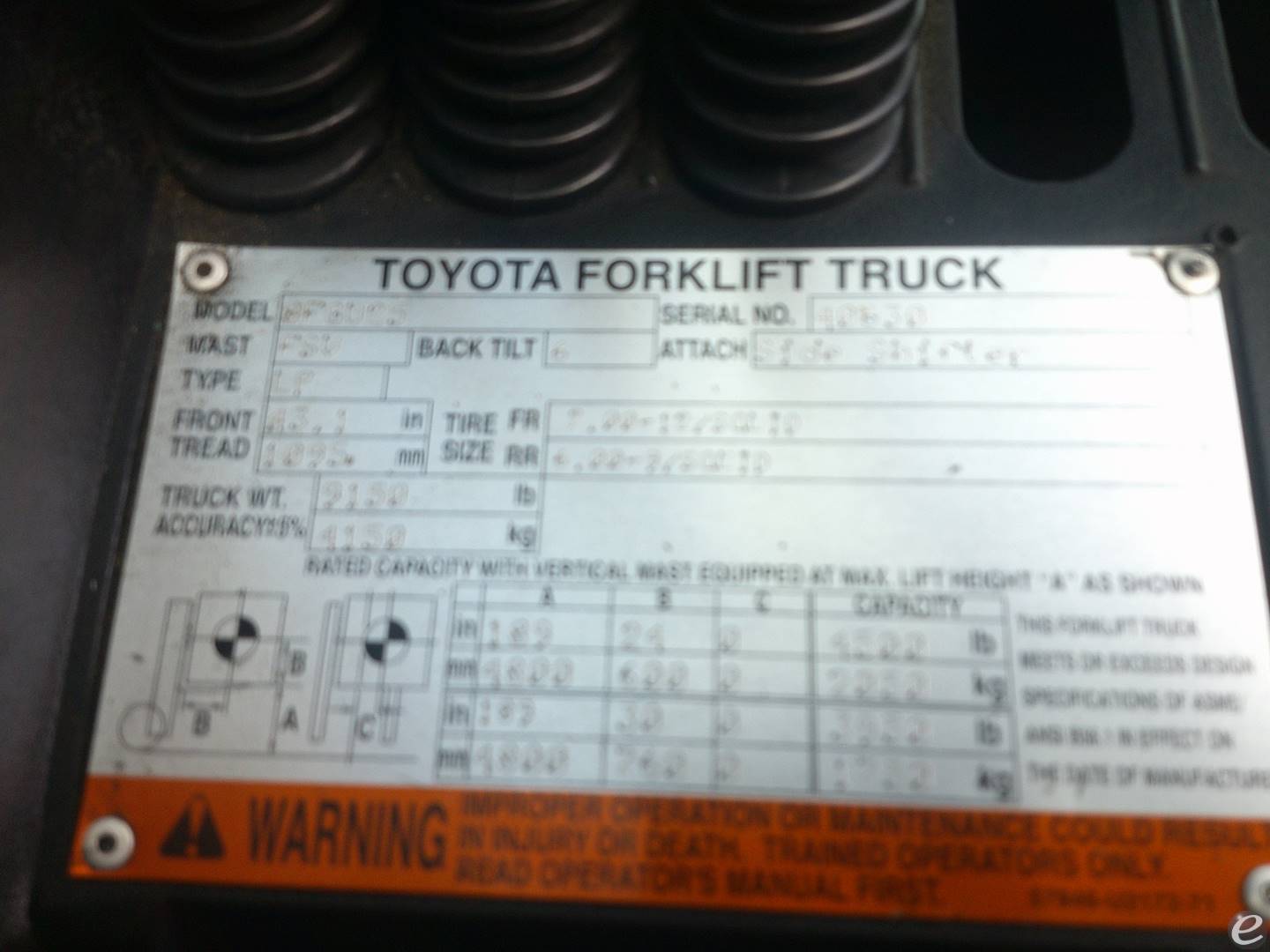 2013 Toyota 8FGU25