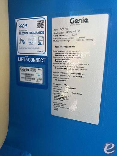 2020 Genie S80XC Diesel Boom Lift - 123Forklift