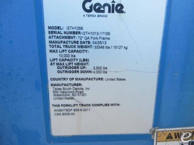 2013 Genie GTH1056
