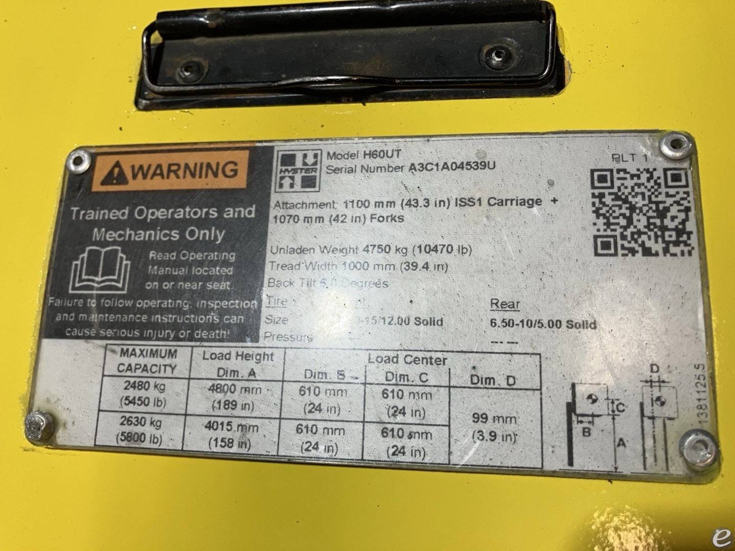 2020 Hyster H60UT