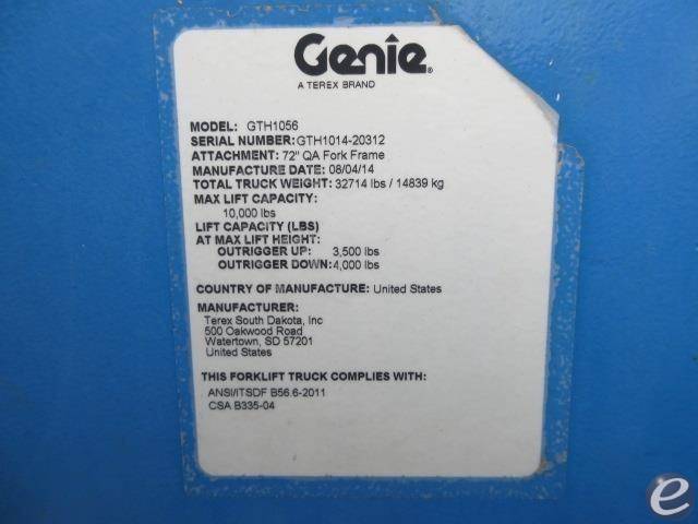 2014 Genie GTH1056
