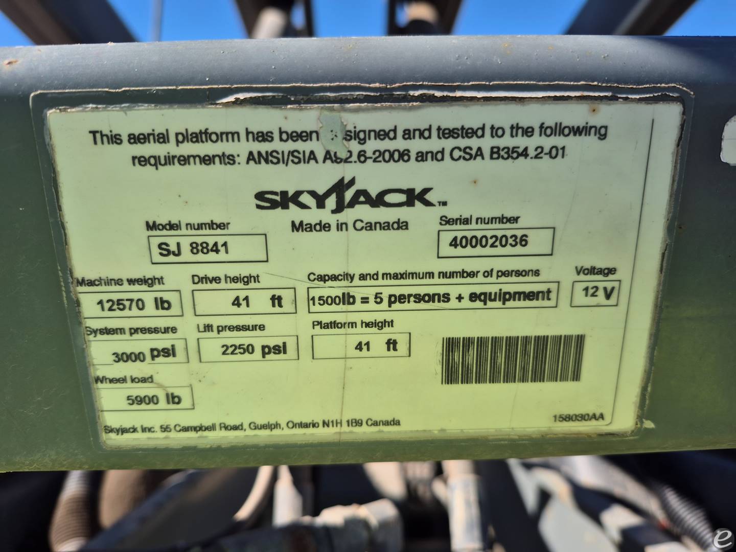 Skyjack SJ8841RT