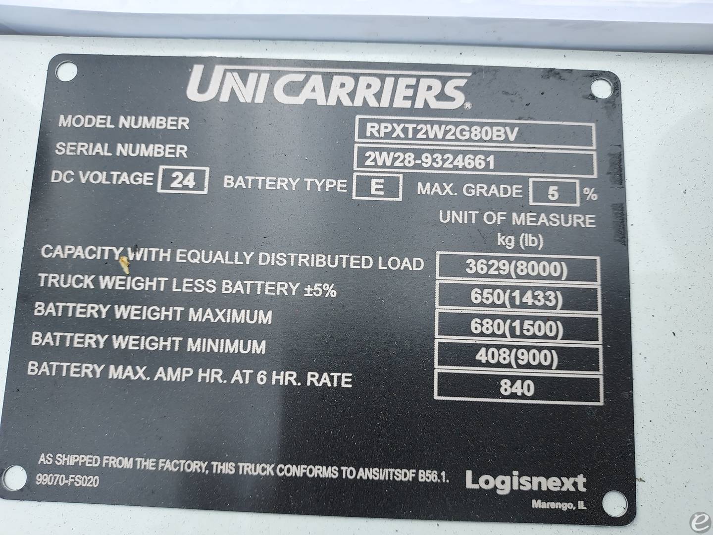 2024 Unicarriers RPX80B