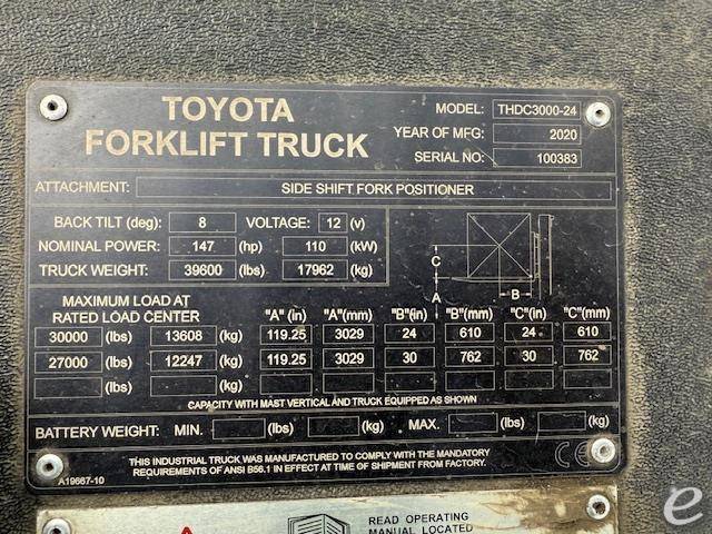 2020 Toyota THDC3000-24