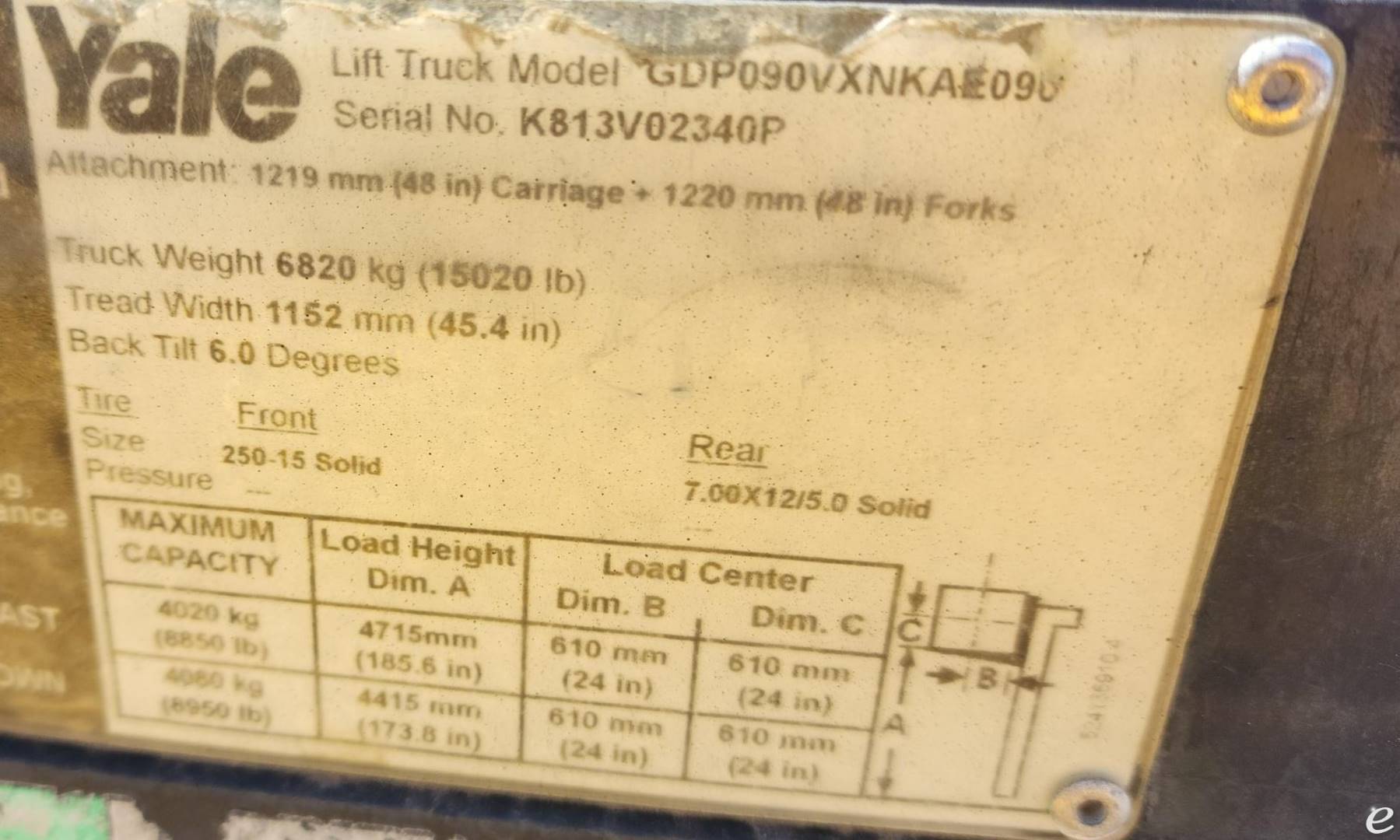 2004 Yale GDP155CA