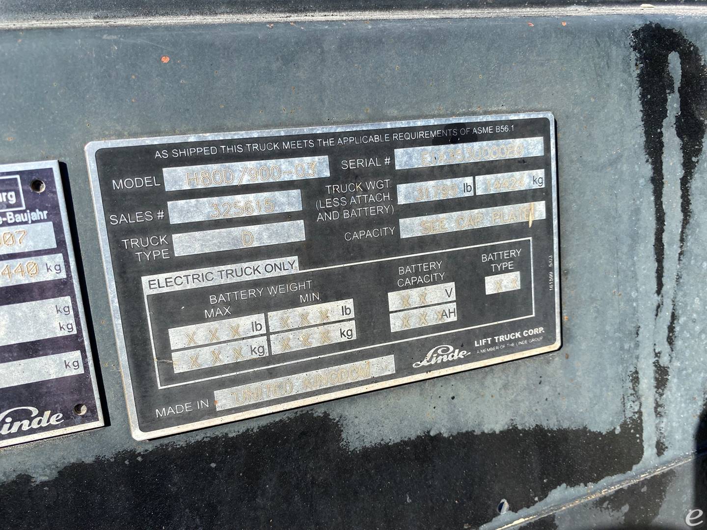 2008 Linde H80d