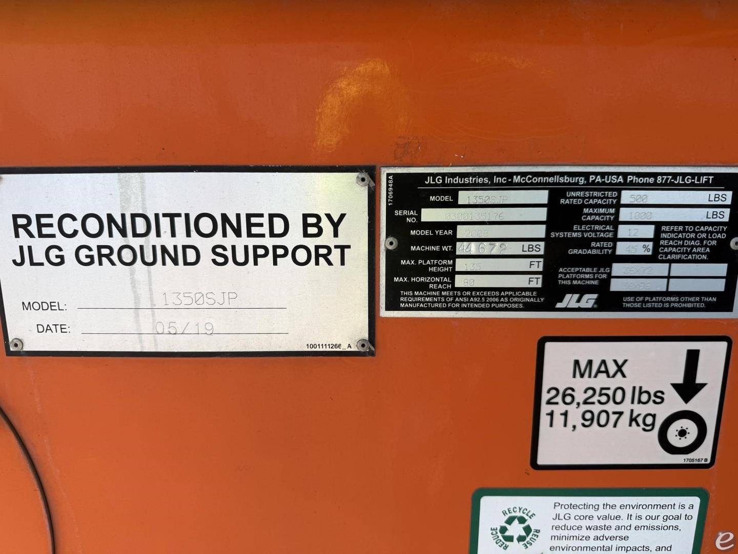 2008 JLG 1350SJP