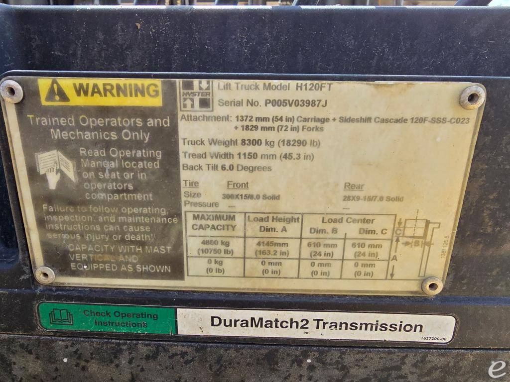 2011 Hyster H120FT