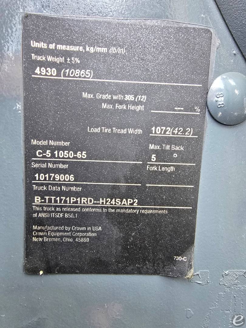 2019 Crown C-5 1050-65