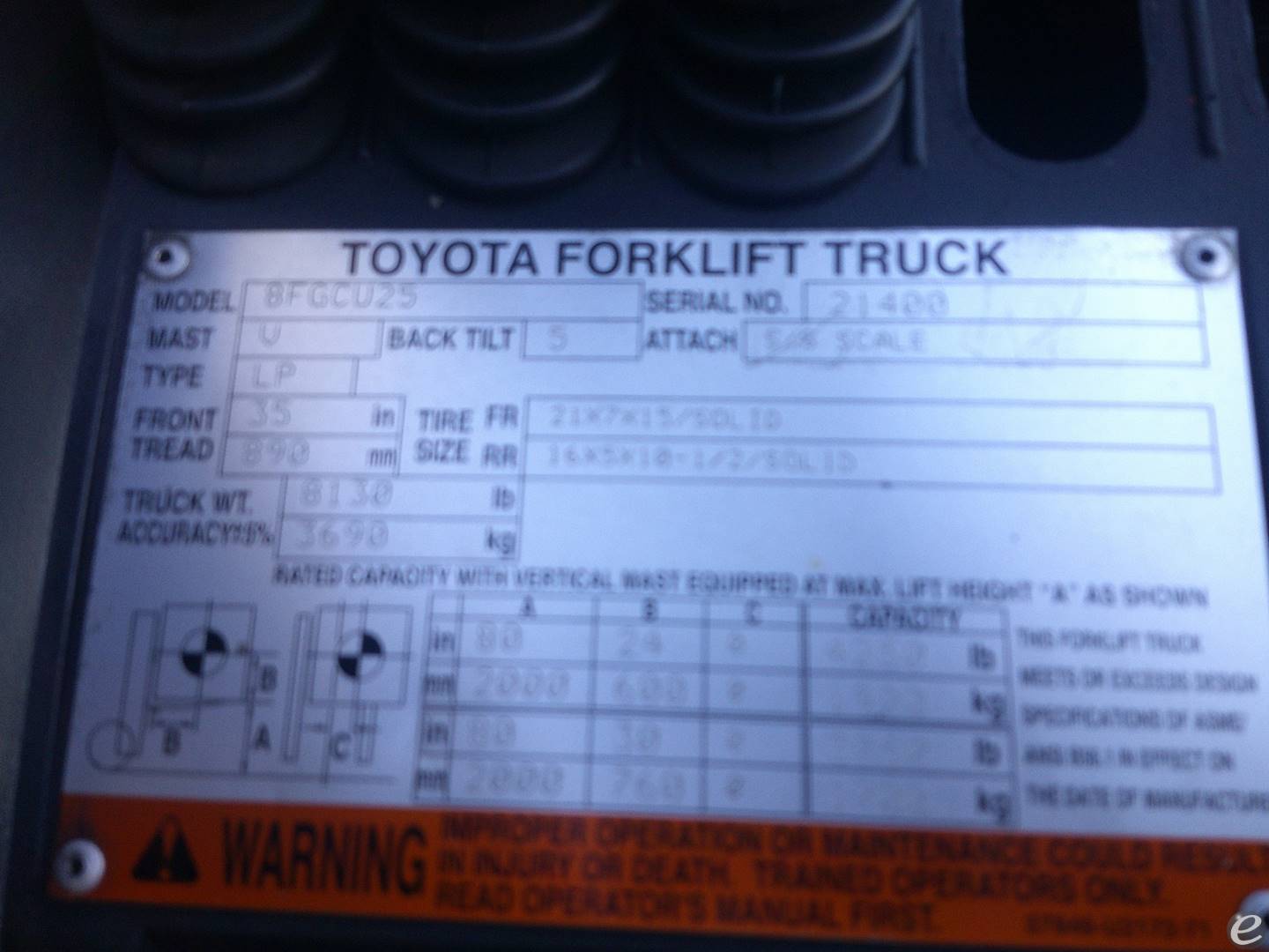 2009 Toyota 8FGCU25