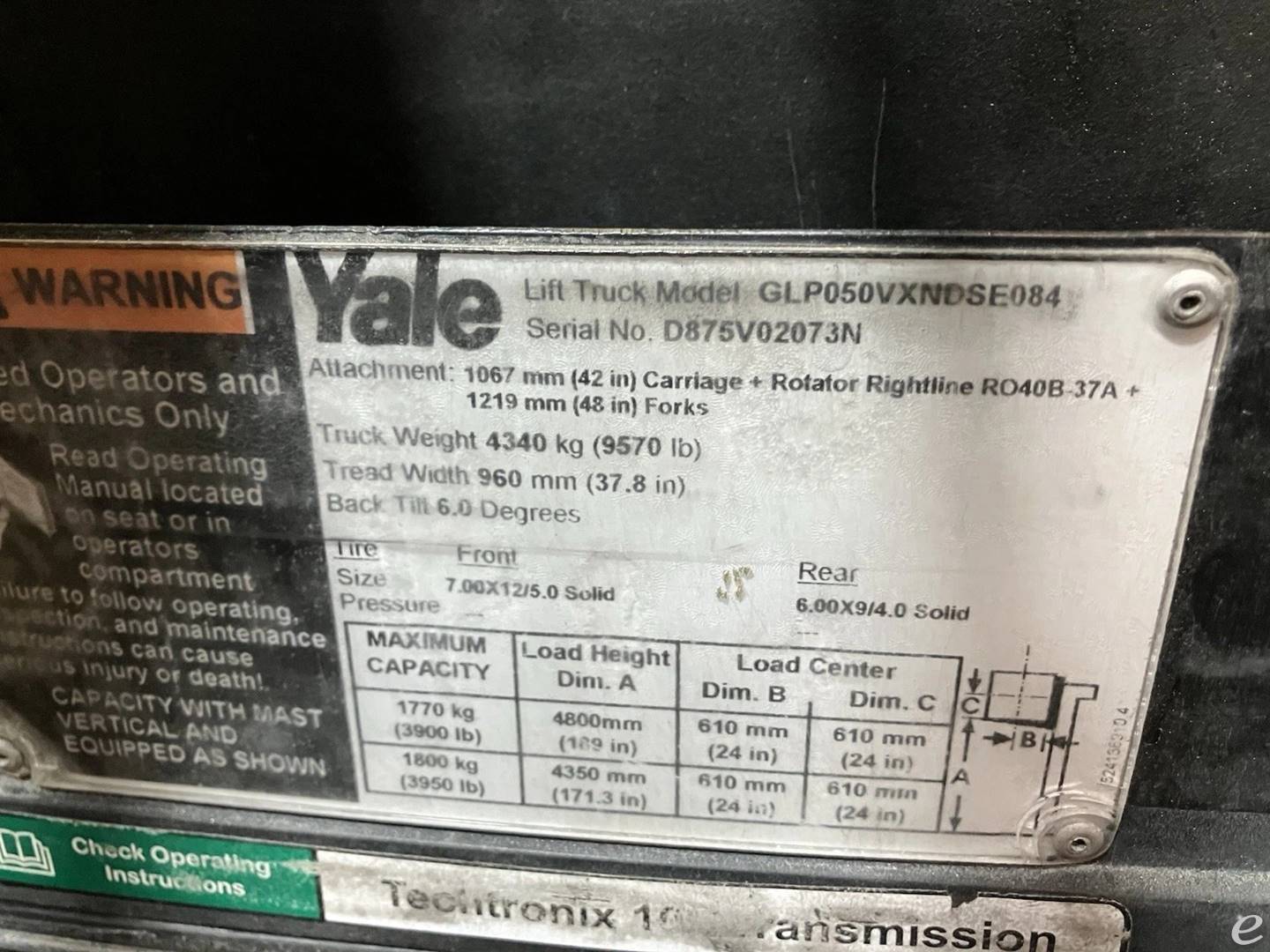 2016 Yale GLP050
