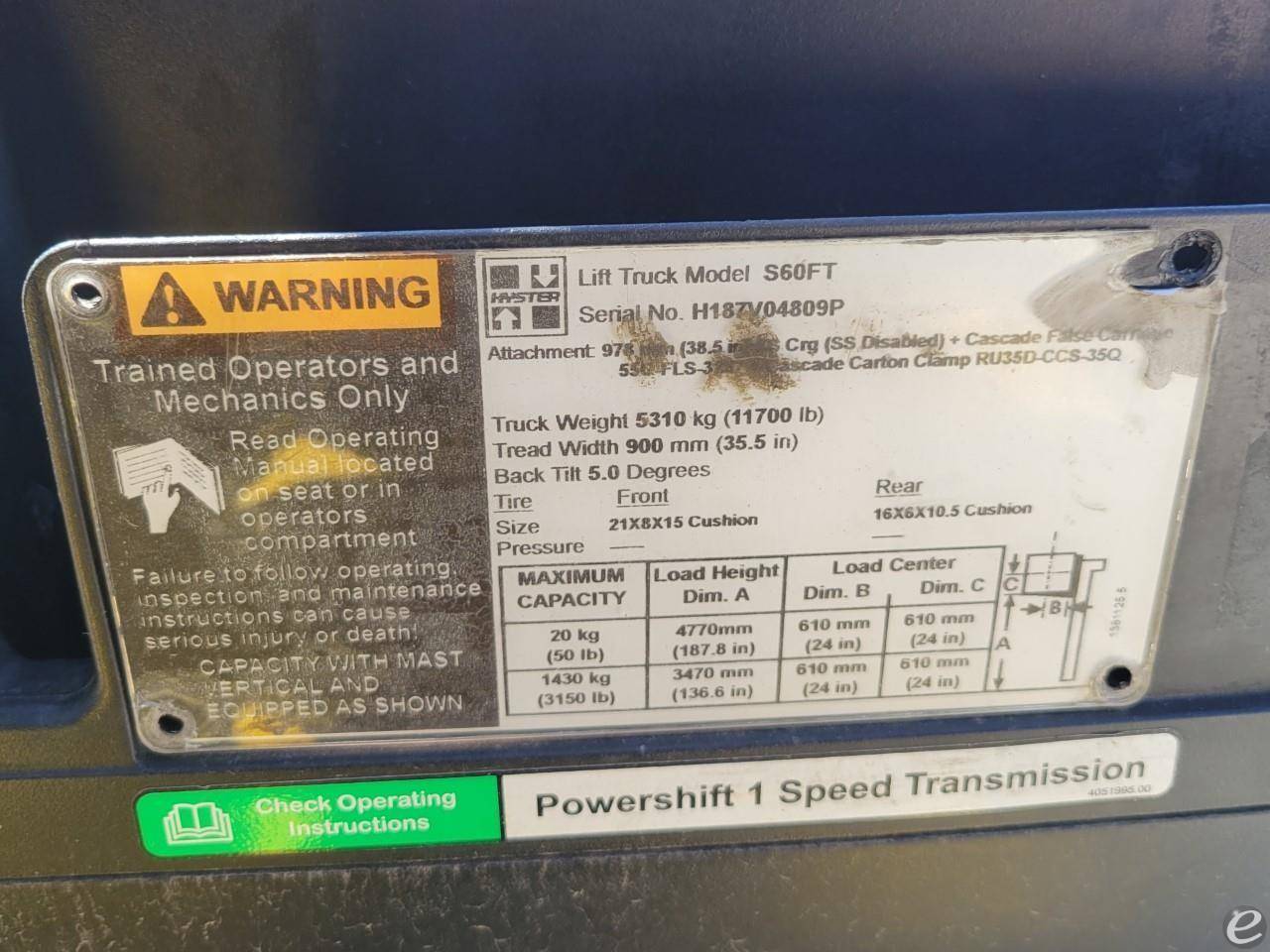 2016 Hyster S60FT