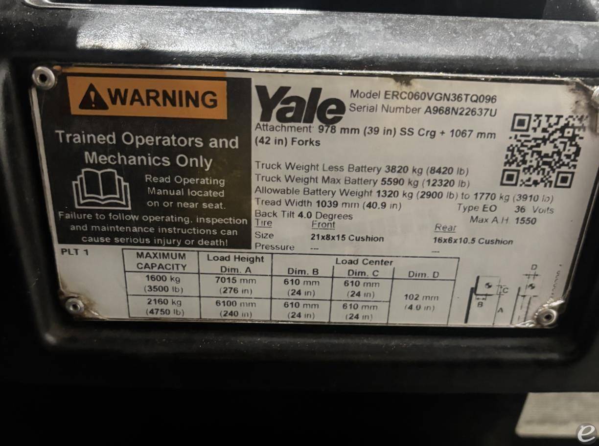 2020 Yale ERC060VG