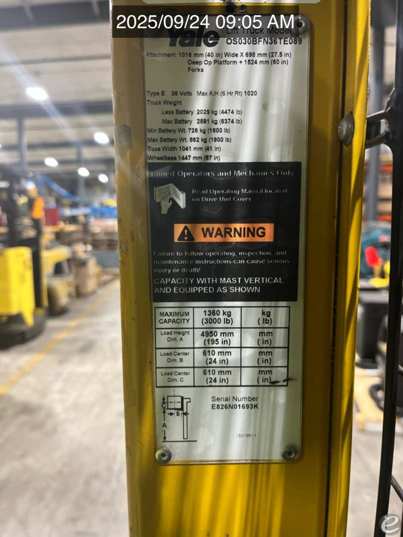 2012 Yale OS030BF