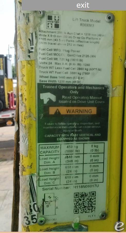 2020 Hyster R30XM3